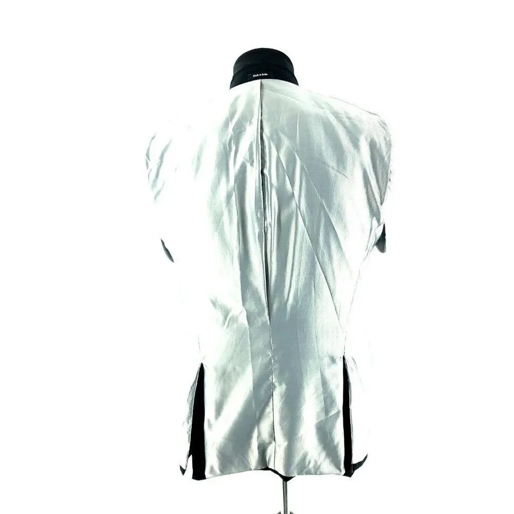 Pronto Uomo Wool Polyester Spandex 2 Button Suit Jacket‎ 38R Black